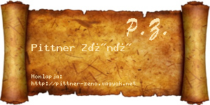 Pittner Zénó névjegykártya